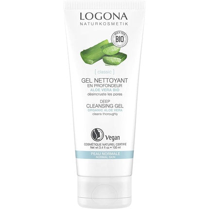 Gel curatare fata, Logona, Classic, aloe vera organica
