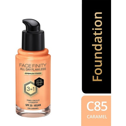 Fond de ten lichid, Max Factor, Facefinity 3-in-1, SPF 20 Caramel
