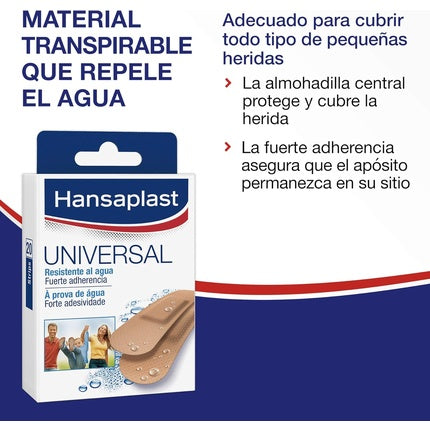 Plasturi Hansaplast Universal Rezistenti la Apa, 20 buc, bej