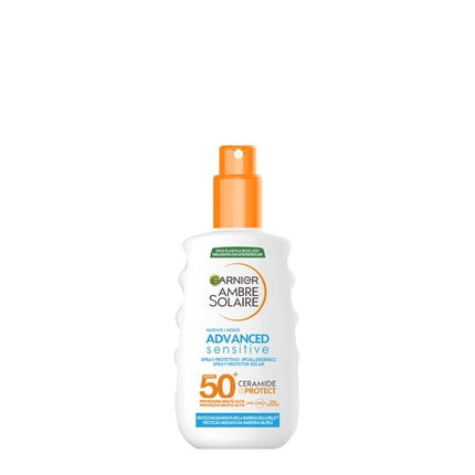 Spray UV Garnier Ambre Solaire Sensitive Advanced SPF50, Alb și Portocaliu, 150 ml