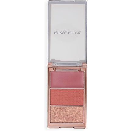 Paletă Blush Cream & Pudră Presată, Revolution Beauty, Icon Palette, Rose Gold