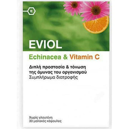 Supliment alimentar Eviol Echinacea & Vitamina C, 30 capsule moi