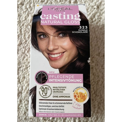 Vopsea de păr, L'Oreal, Casting Natural Gloss 323 Chocolat Închis, fără amoniac