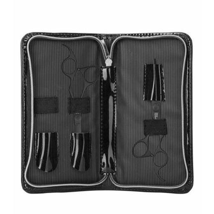 Set Foarfece Păr Olivia Garden SilkCut Matt Black, 3 piese, Culoare Neagră