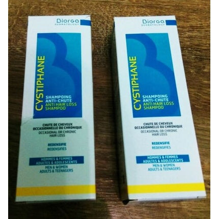 Șampon Cystiphane Biorga, Anti-Cădere, alb-albastru, pachet 2 bucăți