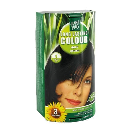 Hennaplus Lasting 3 Dark Brown Hair Color, Hennaplus, 140g