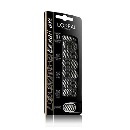 L'Oréal Paris Nail Stickers Makeup Pack, set decorații unghii, negru aur