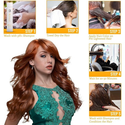 Vopsea păr, Gk Hair, Dark Brown, 3 buc