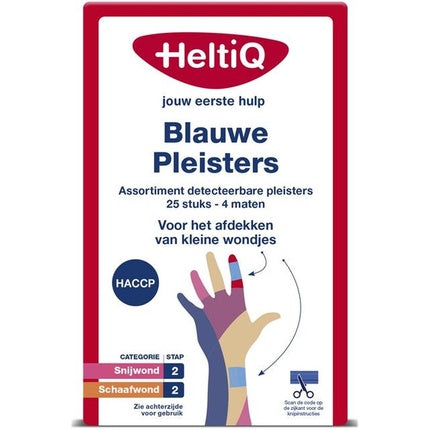 Pansamente Detectabile Heltiq, Set de Pansamente Albastre, 25 bucăți, HACCP