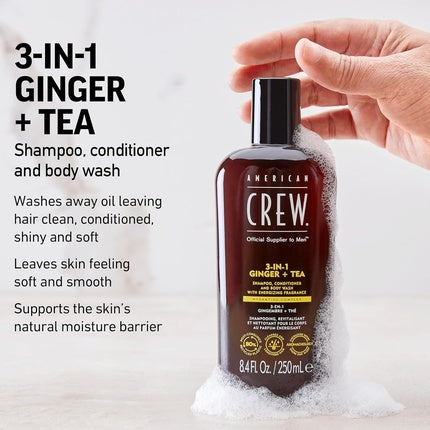 Sampon, American Crew, 3-IN-1 Ginger + Tea, 997g