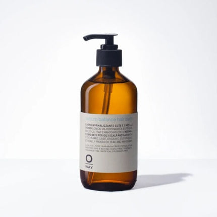Șampon Oway Sebum Balance, 240ml, ambalaj cu pompă, sticlă brună