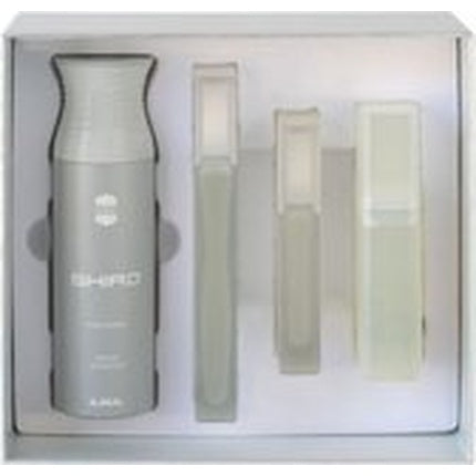 Set Parfum Shiro, Eau De Parfum 90 Ml, Gel De Duș 225 Ml, Deospray 200 Ml Și Cologne 50 Ml, Gri