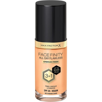 Fond de ten Max Factor Facefinity All Day Flawless, 70 Warm Sand, 30ml