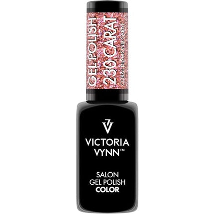 Gel Polish Victoria Vynn Carat Coral Diamond 230, 8ml, roz cu glitter