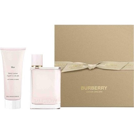 Set Parfum, Burberry, Her, 50 ml + Loțiune de Corp 75 ml, roz