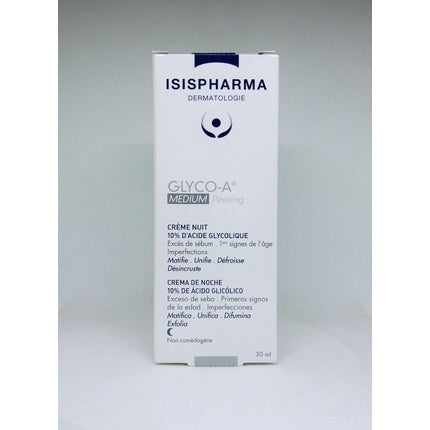 Crema de noapte peeling superficial, Isispharma Glyco-A, 12% Acid Glicolic, 30 ml