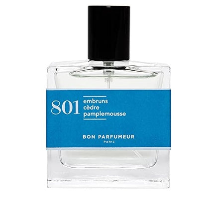 Parfum Bon Parfumeur EDP 801, sticlă transparentă, capac negru