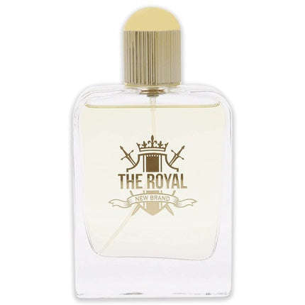 Eau de Toilette The Royal by New Brand Prestige pentru bărbați, 100 ml, sticlă transparentă cu dop auriu
