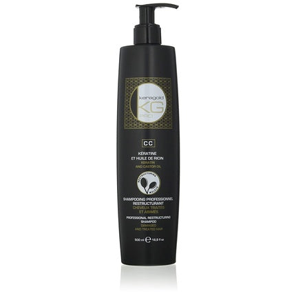 Șampon Keragold PRO Keratin/Ricin, ambalaj negru, 370ml