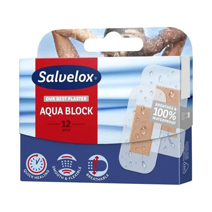 Orkla Care Salvelox Aqua Block, plasturi medicali, 12 buc