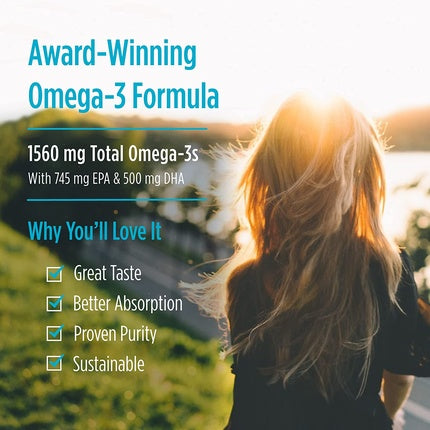 Omega-3 Nordic Naturals Lichid 1560mg Aromă de Lămâie
