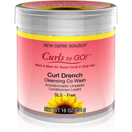Curl Drench Cleansing Co Wash, Jane Carter Solution, Curls to Go!, 473 ml, pentru părul creț și ondulat
