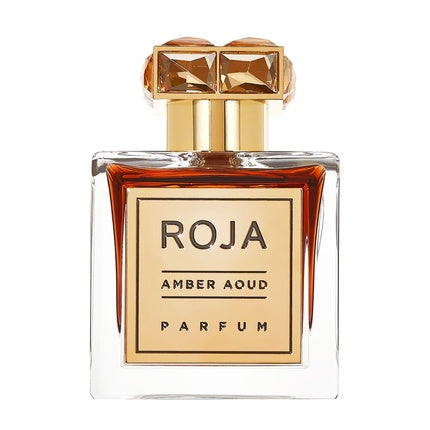 Roja Parfums Roja Amber Aoud Parfum, sticlă de 100 ml, culoare ambră, capac auriu