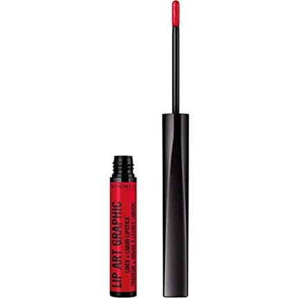 Ruj lichid, Rimmel, Lip Art Graphic Liner, 610 Hot Spot