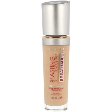 Fond de ten RIMMEL LONDON Lasting Finish Breathable 102 Light Nude SPF 20