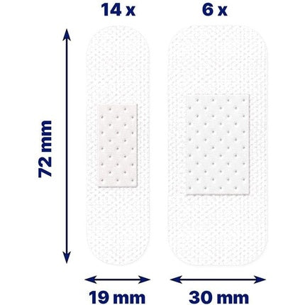 Elastoplast Sensitive Strips, bandaje adezive, alb, 20 buc