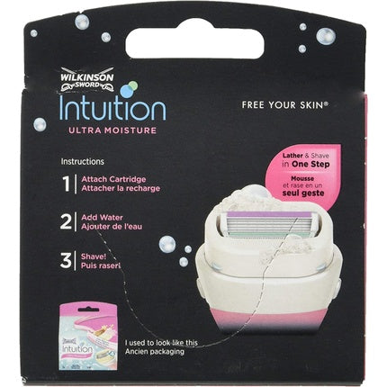 Lame de ras Wilkinson Sword Intuition Ultra Moisture, Alb, 3 buc