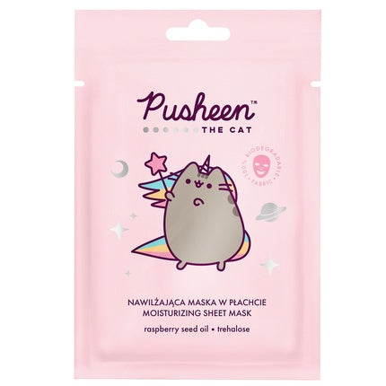 Mască facială hidratantă Pusheen cu ulei de semințe de zmeură 17g