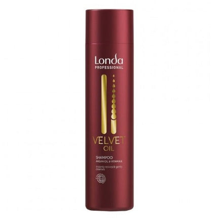 Șampon revitalizant Londa Professional Velvet Oil, 373ml, sticlă roșie cu design auriu