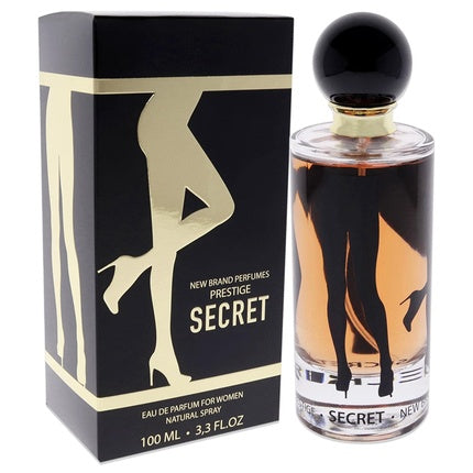 Eau de parfum, New Brand Perfumes Secret EDP, 100 ml, negru/auriu