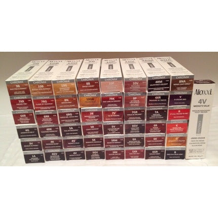 Aloxxi CHROMA Creme Permanent Hair Color, Vopsea de păr, 2oz, Cremă, Culoare Violet