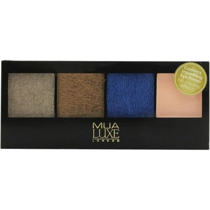 Paletă Eye Shadow MUA Luxe Elemental - Culori metalice (argintiu, maro, albastru)
