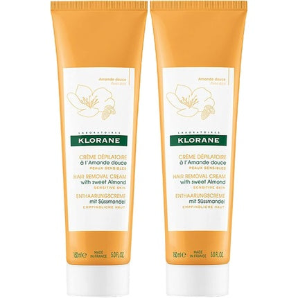 Crema Îndepărtare Păr Klorane, Almond Dulce, 2 x 150ml