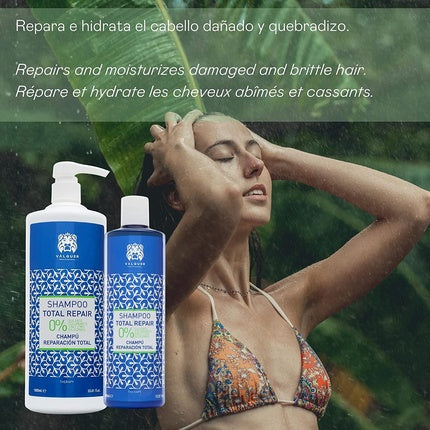 Șampon, Valquer, Total Repair, fără sare, 400ml, albastru