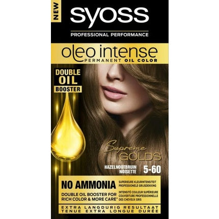 Vopsea de păr, Syoss, Oleo Intense 5-60 Hazelnut Praline, 60ml