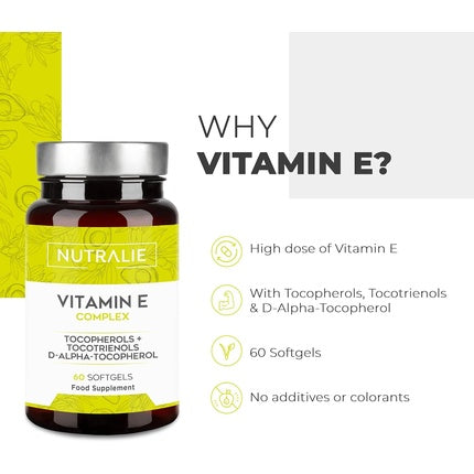 Supliment alimentar cu Vitamina E și Tocotrienoli, 60 capsule