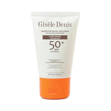 Protector Facial cu Culoare, Gisèle Denis, Color Sunscreen SPF 50+, Clari-Mediu, 40ml