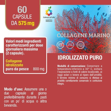 Supliment, Colours Of Life, Marine colagen hidrolizat, 60 capsule