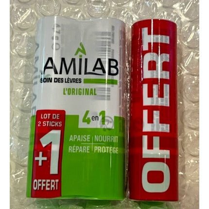 Balsam de buze stick Merck Amilab L'Original, set 3 buc (2+1 cadou)
