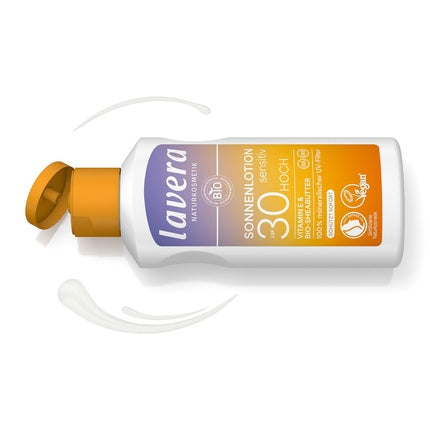 Loțiune Solară Lavera Sensitive SPF 30, Fără Filtru UV Chimic, 130 g