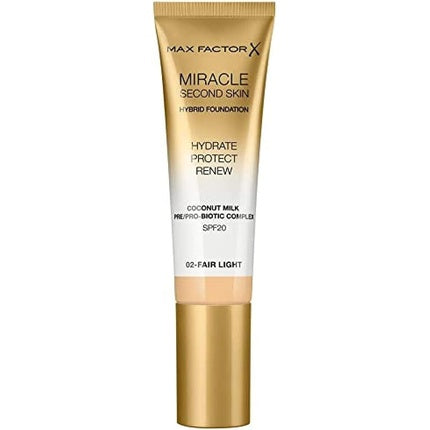 Fond de ten hidratant, Max Factor, Miracle Second Skin, Fair-Light, 30ml