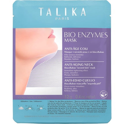 Masca gât Talika Bio Enzymes, anti-îmbătrânire, hidratare