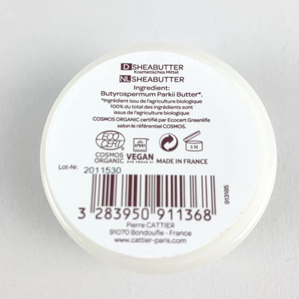 Unt de corp, Cattier, Shea Butter, organic, alb