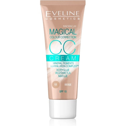 Fluid de față, Eveline Cosmetics, CC Beige Nr 53, 30ml