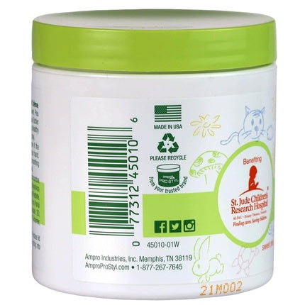 Creamă de styling pentru păr, Ampro Beautiful Child Sweet Pea, 142 g, alb și verde