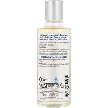 Ulei de păr Natessance cu ulei de ricin natural, 90 ml